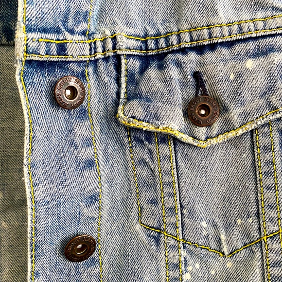 Cropped Denim Jacket Distressed Small by Brody Jeans - Picture 8 of 12
